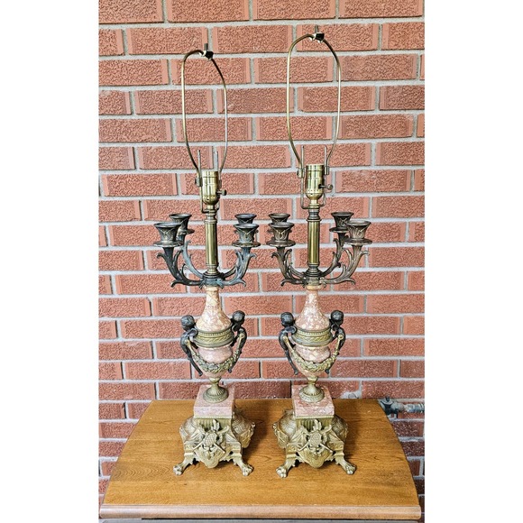 Brevattato Italian Louis XVI Style Candelabras Converted To Electric Table Lamps - Picture 3 of 10